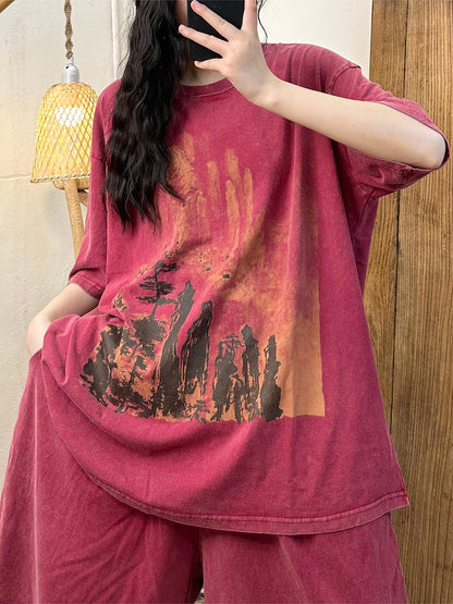 Women Casual Print Summer Worn Loose Cotton Shirt PA1016 Ada Fashion
