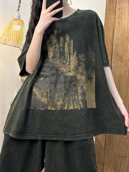 Women Casual Print Summer Worn Loose Cotton Shirt PA1016 Ada Fashion