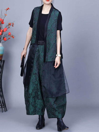 Women Vintage Flower Print Spring Loose Harem Pants PA1018 Ada Fashion