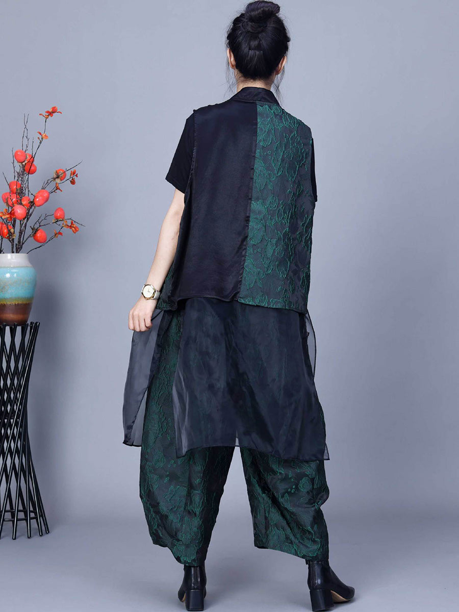 Women Vintage Flower Print Spring Loose Harem Pants PA1018 Ada Fashion