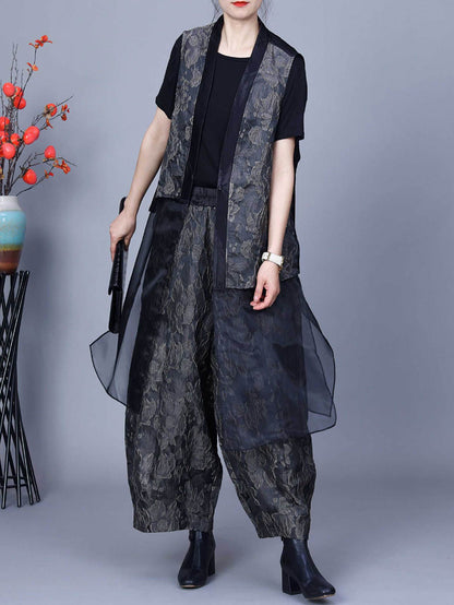 Women Vintage Flower Print Spring Loose Harem Pants PA1018 Ada Fashion