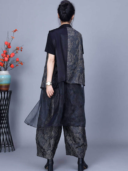 Women Vintage Flower Print Spring Loose Harem Pants PA1018 Ada Fashion