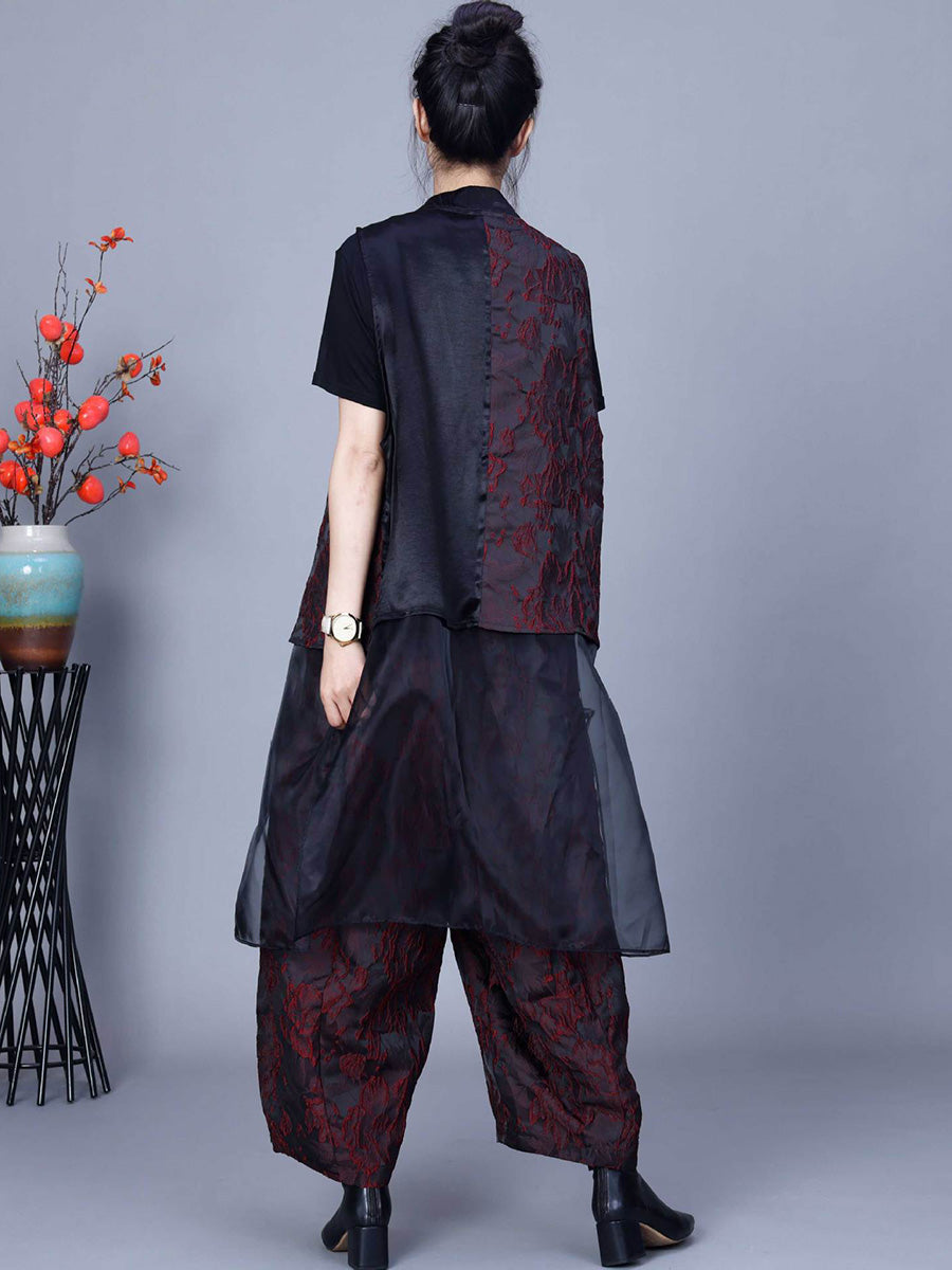 Women Vintage Flower Print Spring Loose Harem Pants PA1018 Ada Fashion