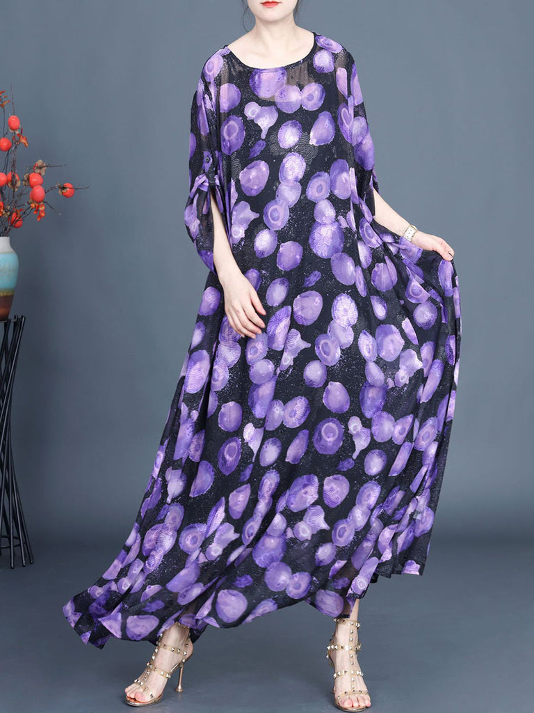 Women Summer Jacquard Loose Maxi Dress KL1004 Ada Fashion