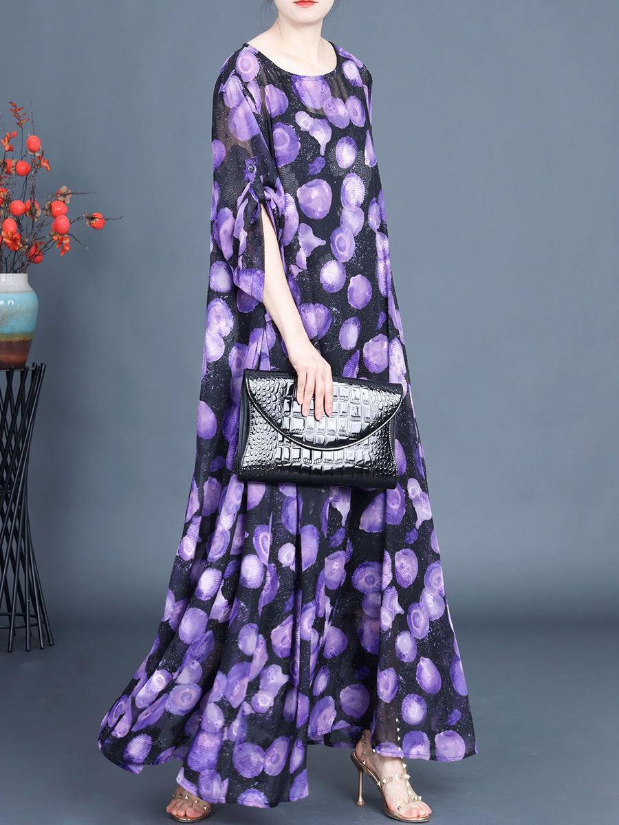 Women Summer Jacquard Loose Maxi Dress KL1004 Ada Fashion