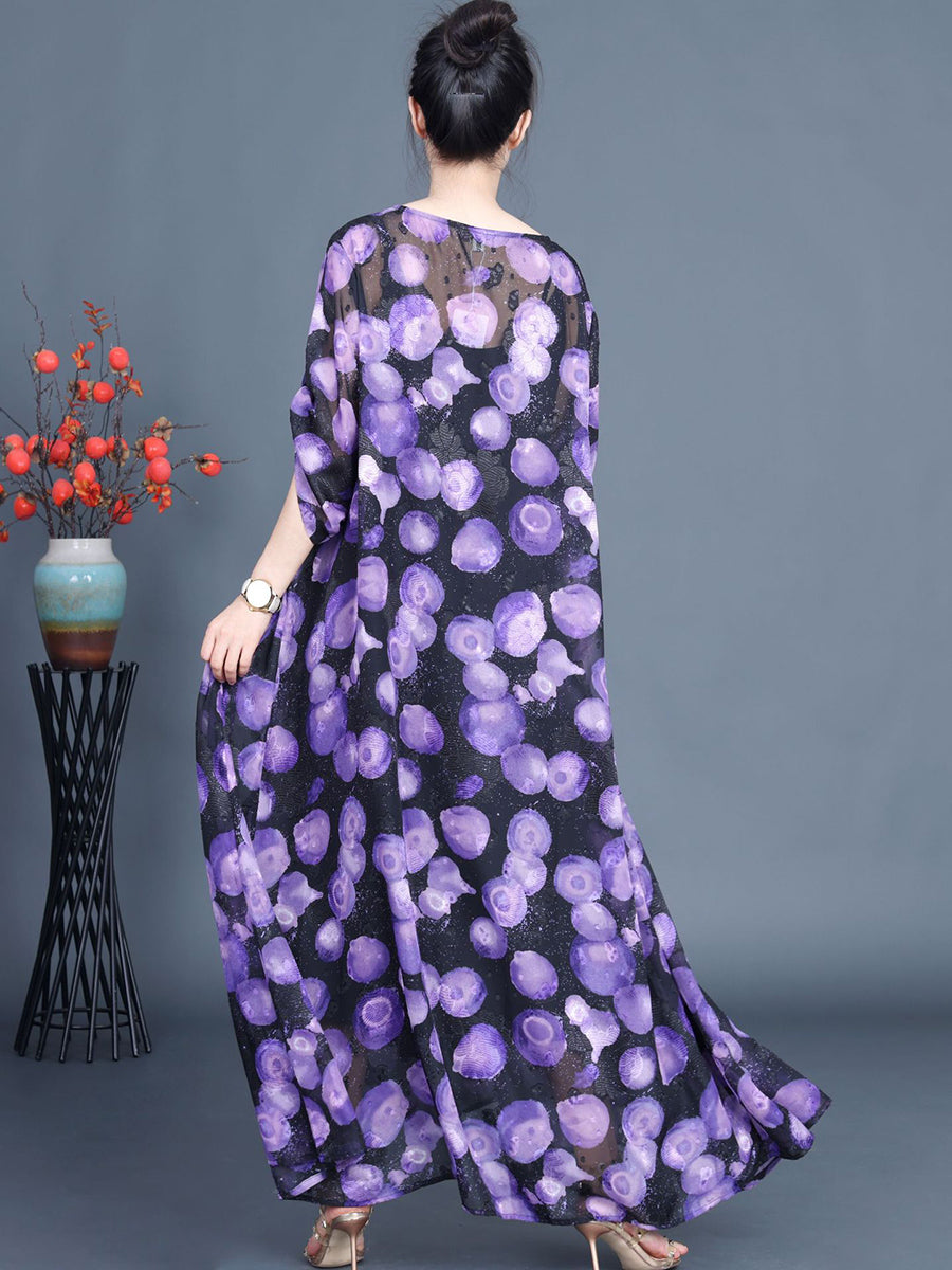 Women Summer Jacquard Loose Maxi Dress KL1004 Ada Fashion