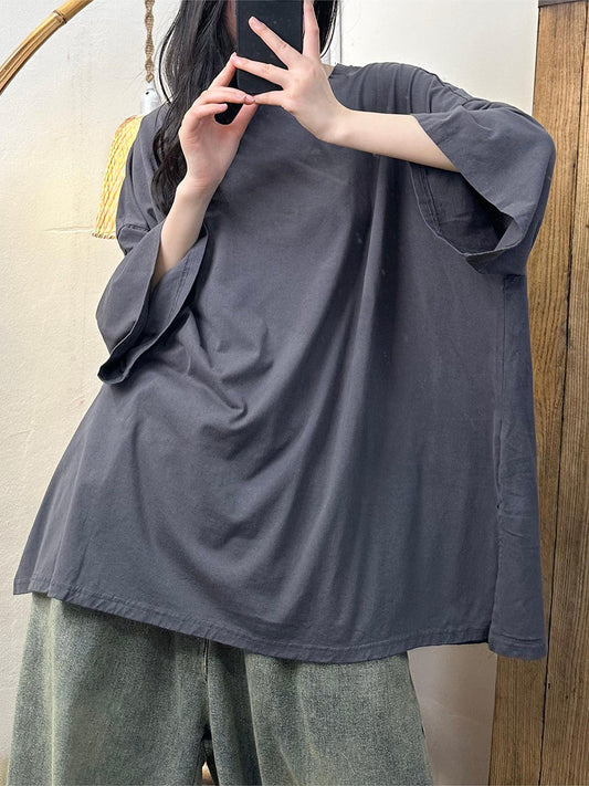 Women Casual Summer Solid Cotton Shirt KL1054 Ada Fashion
