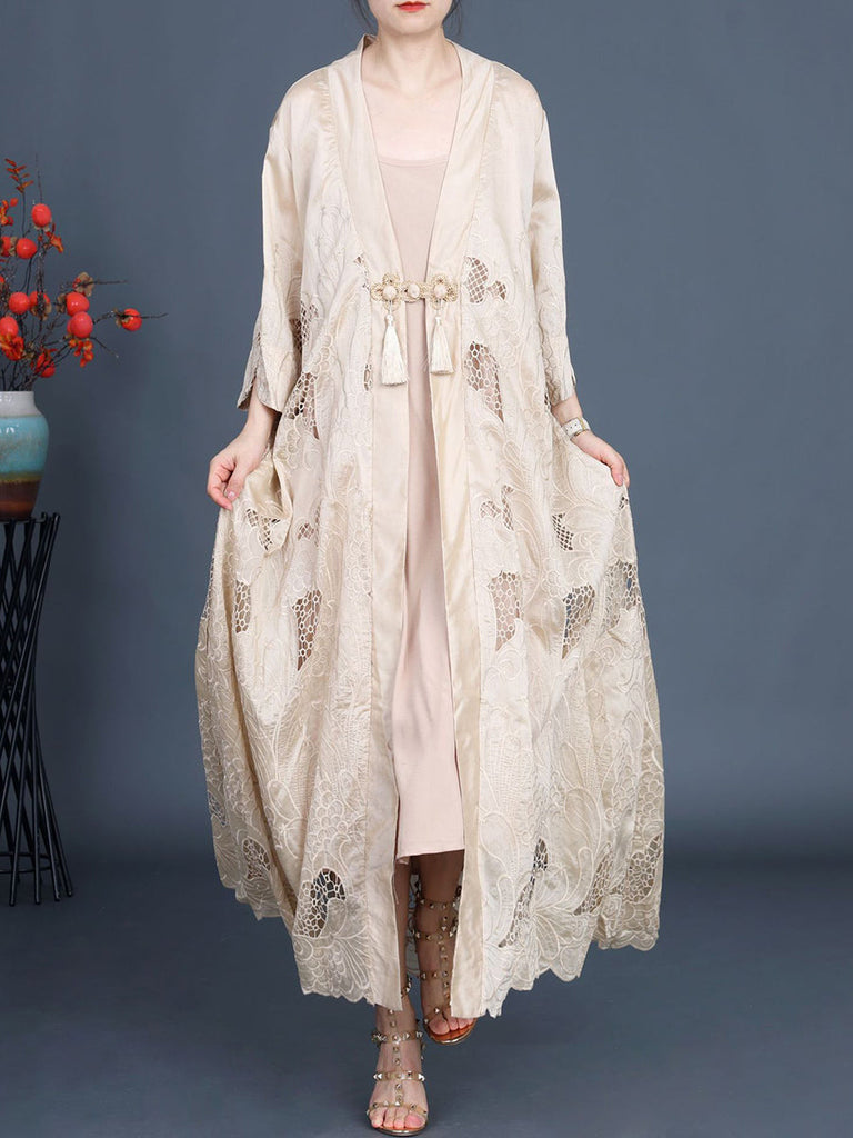 Women Summer Vintage Cutout Tassel Vest Dress+Outwear KL1016 Ada Fashion