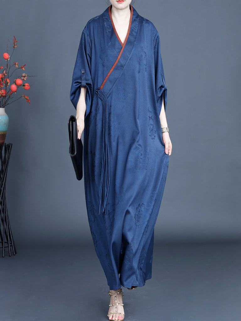 Women Summer Ethnic Flower Jacquard Robe Dress XX10508 Ada Fashion