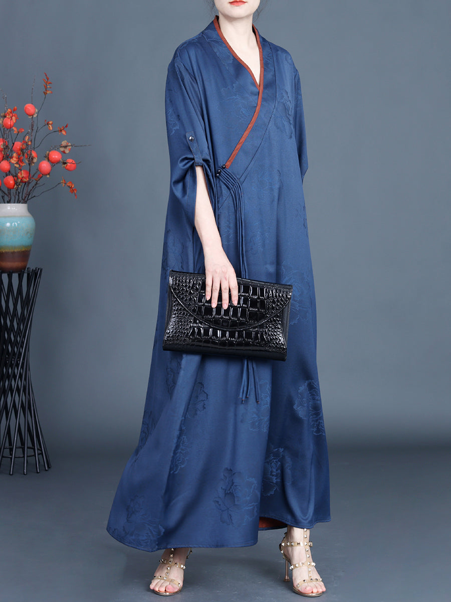 Women Summer Ethnic Flower Jacquard Robe Dress XX10508 Ada Fashion