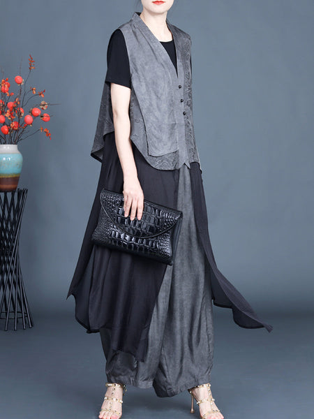 Women Summer Artsy Irregular Spliced Flower Vest XX1057 Ada Fashion