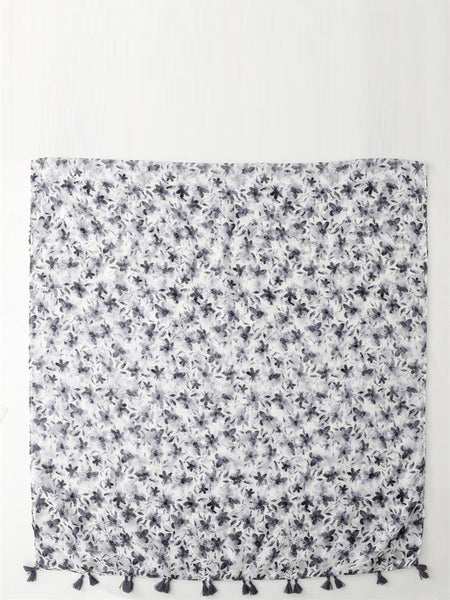 Women Spring Floral Tassel Shawl Scarf XX1017 Ada Fashion