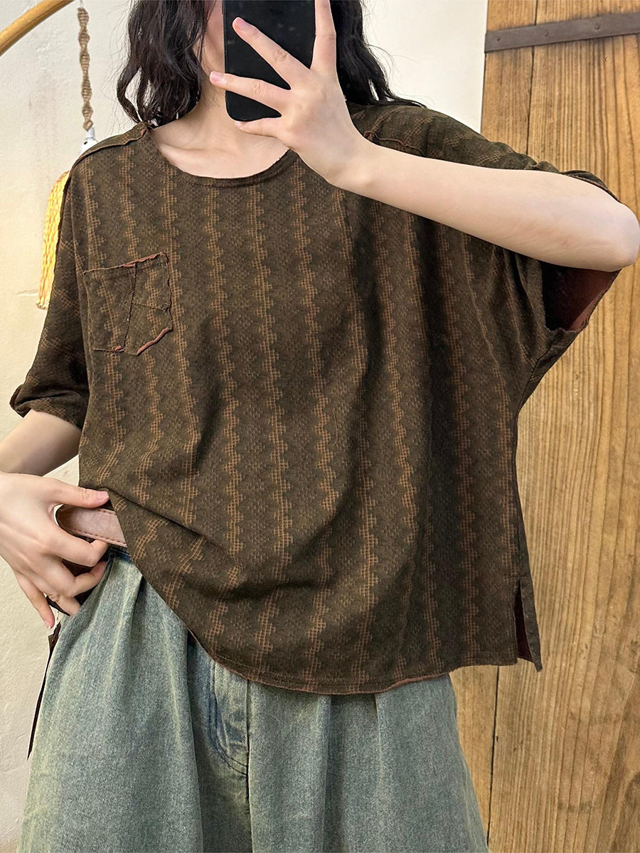 Women Summer Retro Flower Spliced Cotton Shirt TY1001 Ada Fashion