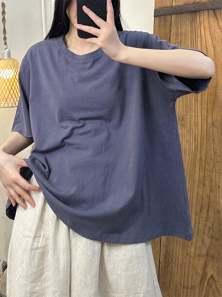 Women Summer Casual Solid Cotton Shirt TY1027 Ada Fashion