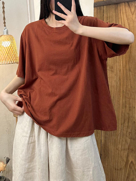 Women Summer Casual Solid Cotton Shirt TY1027 Ada Fashion