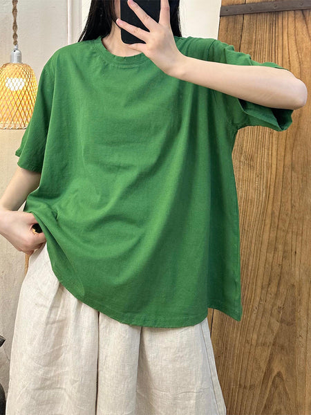 Women Summer Casual Solid Cotton Shirt TY1027 Ada Fashion