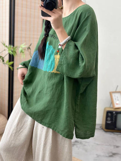 Women Summer Casual Pumpkin Print O-Neck Cotton Shirt IO1006 Ada Fashion