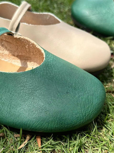 Women Summer Casual Solid Soft Leather Flat Shoes AS1014 Ada Fashion