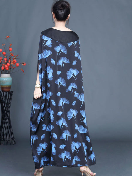 Women Summer Casual Flower Print Spliced Loose Dress FG1036 Ada Fashion