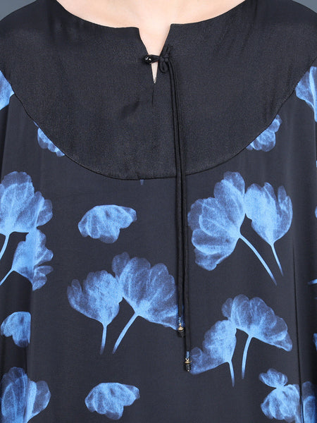 Women Summer Casual Flower Print Spliced Loose Dress FG1036 Ada Fashion