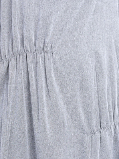 Women Summer Casual Solid Stitching Loose Dress FG1037 Ada Fashion