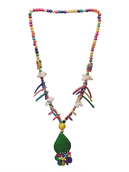 Women Bohemia Colorful Bead Weave Tassel Pendant Necklace FG1020 Ada Fashion