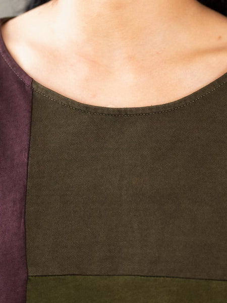 Women Casual Colorblock Cotton Pullover Shirt CV1030 Ada Fashion