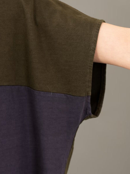 Women Casual Colorblock Cotton Pullover Shirt CV1030 Ada Fashion