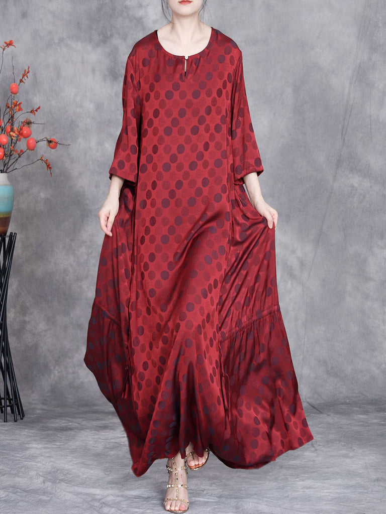 Women Summer Artsy Dot Irregular Strap Maxi Dress OP1030 ZSLS