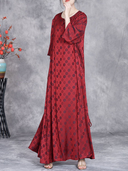 Women Summer Artsy Dot Irregular Strap Maxi Dress OP1030 ZSLS