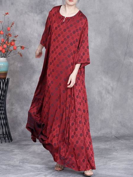 Women Summer Artsy Dot Irregular Strap Maxi Dress OP1030 ZSLS