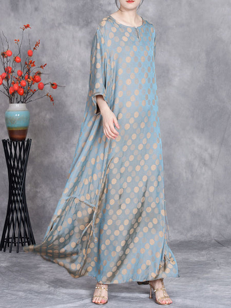 Women Summer Artsy Dot Irregular Strap Maxi Dress OP1030 ZSLS