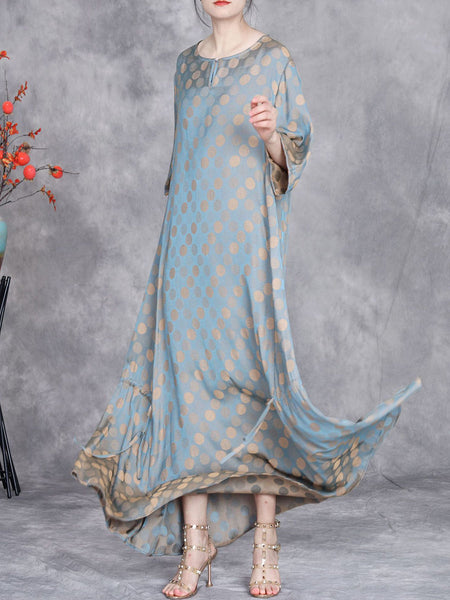 Women Summer Artsy Dot Irregular Strap Maxi Dress OP1030 ZSLS