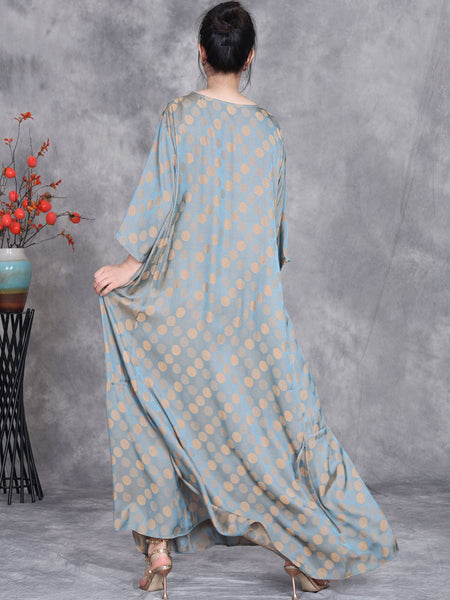 Women Summer Artsy Dot Irregular Strap Maxi Dress OP1030 ZSLS