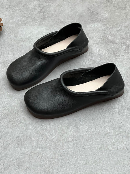 Women Casual Summer Solid Soft Leather Flat Shoes HH022 ZYXY