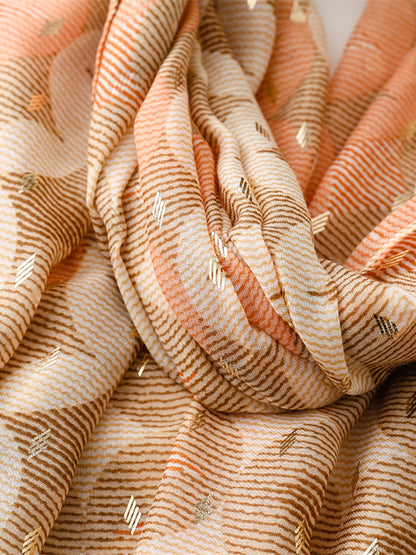 Women Summer Artsy Print Shawl Scarf LL035 BUYKUD