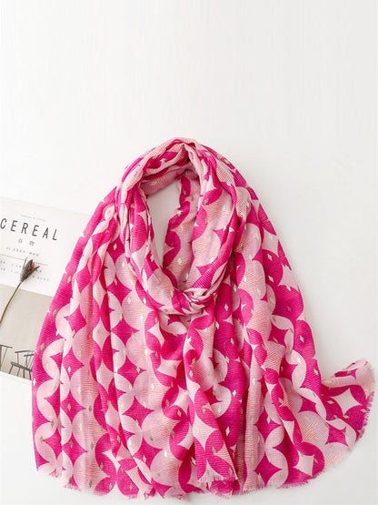 Women Summer Artsy Print Shawl Scarf LL035 BUYKUD