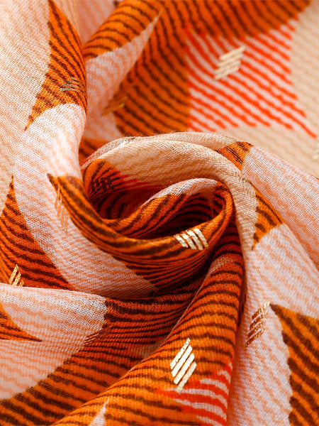 Women Summer Artsy Print Shawl Scarf LL035 BUYKUD