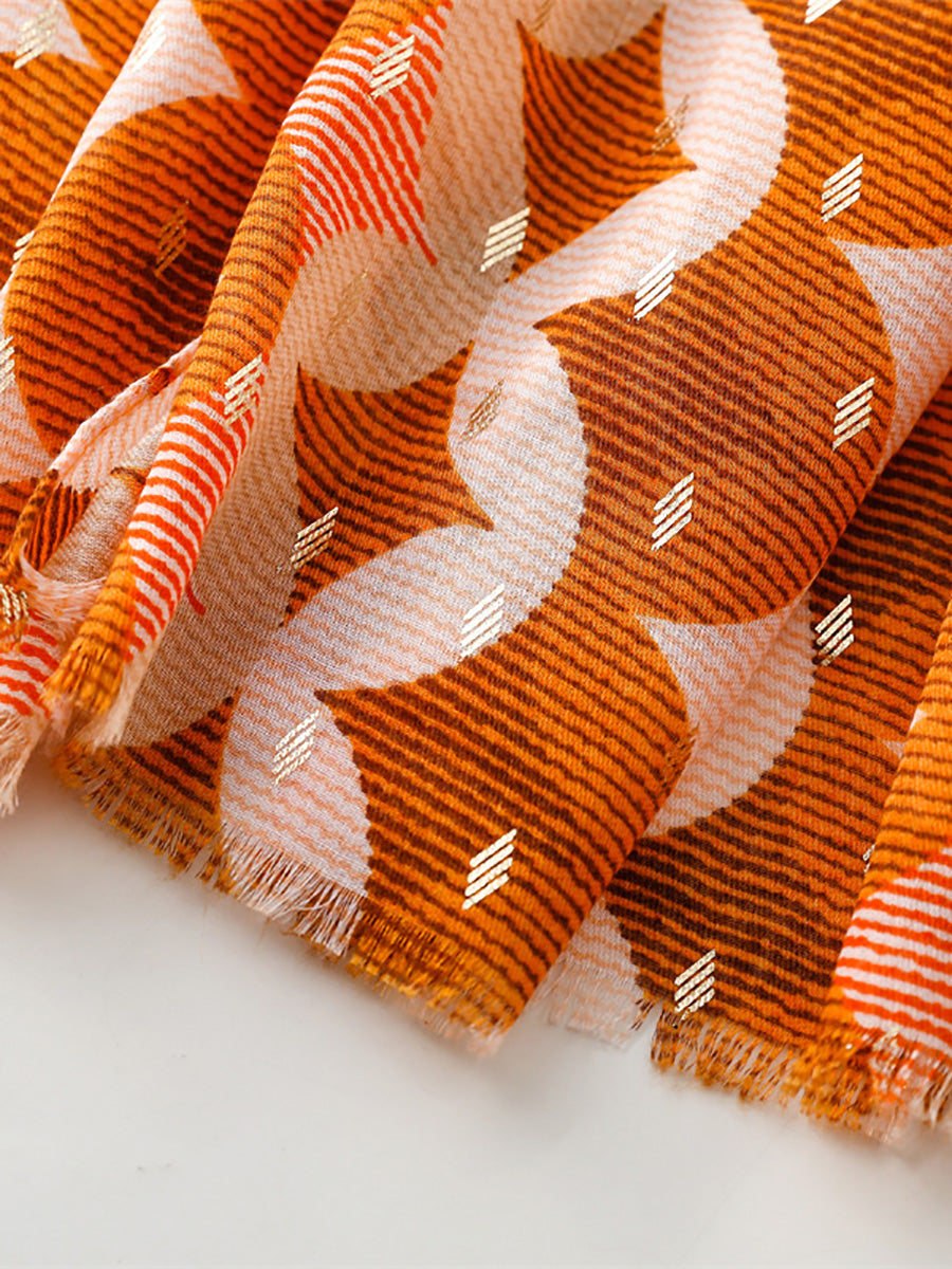 Women Summer Artsy Print Shawl Scarf LL035 BUYKUD