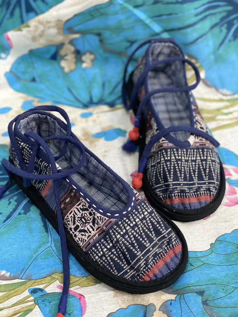 Women Summer Ethnic Cotton Soft Flat Shoes CC002 YSX