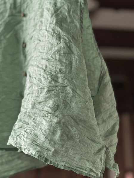 Vest Women Summer Loose Vintage Solid Ramie FashionChic