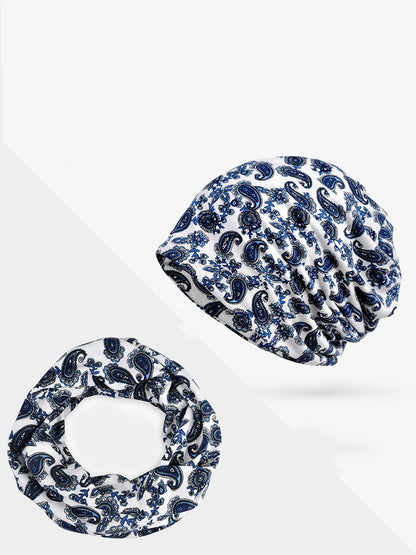 Unisex Summer Flower Print Scarf Hat FD025 BUYKUD