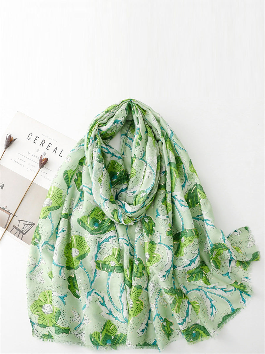 Women Summer Flower Print Shawl Scarf FD020 JHYT