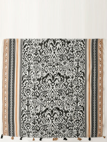 Women Ethnic Print Tassel Shawl Scarf FD058 BUYKUD