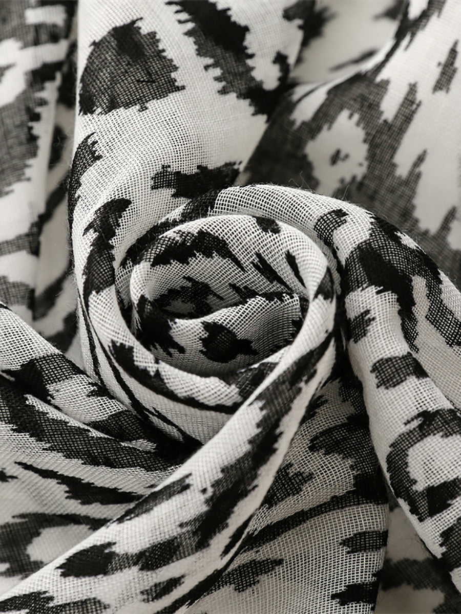 Women Ethnic Print Tassel Shawl Scarf FD058 BUYKUD