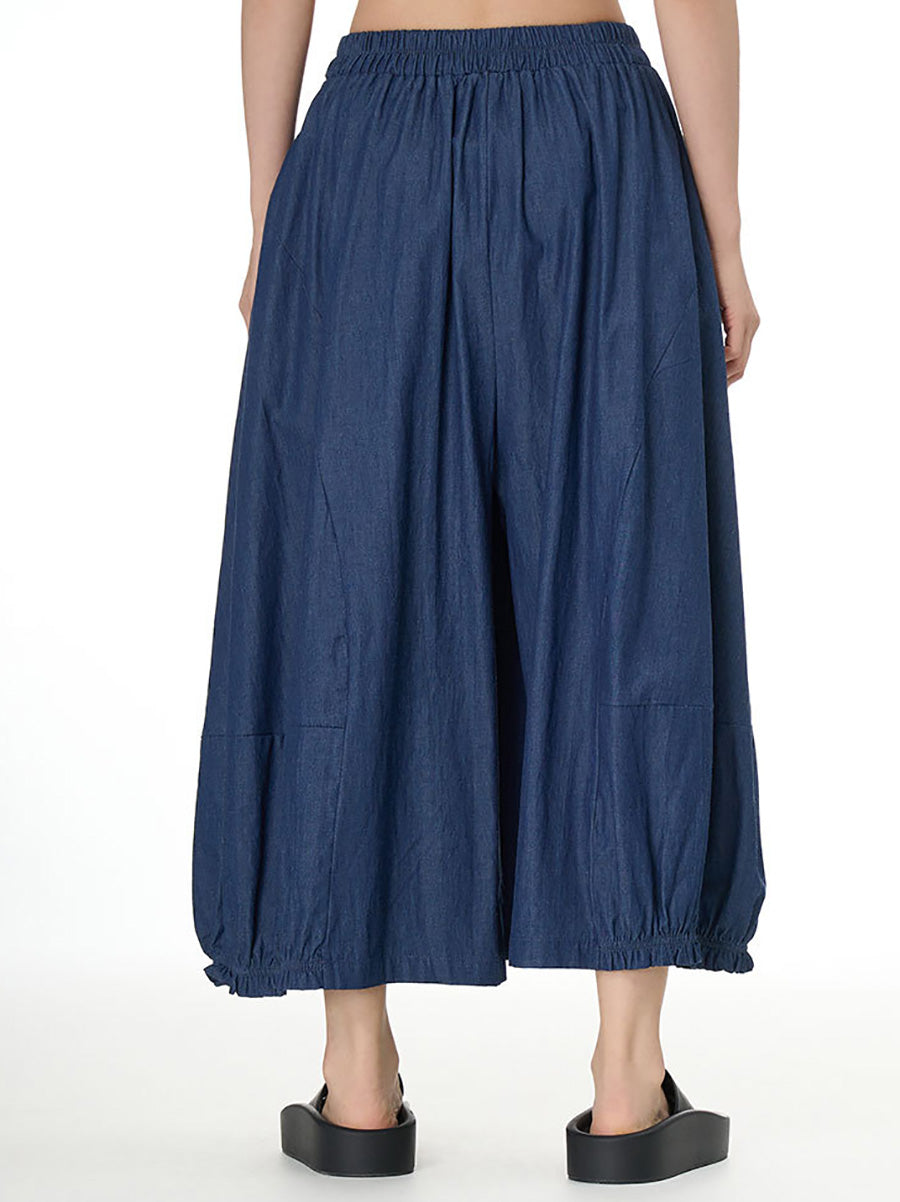 Women Casual Summer Solid Wide-leg Loose Pants FD028 AYFZ