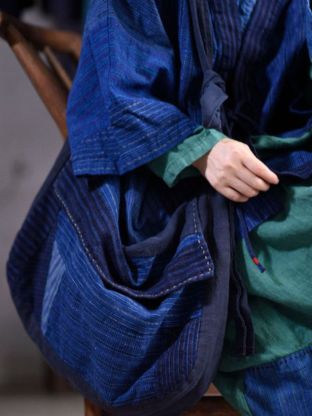 Ethnic Stripe Patchwork Spliced Shoulder Bag Crossbody Bag AT1028 BUYKUD