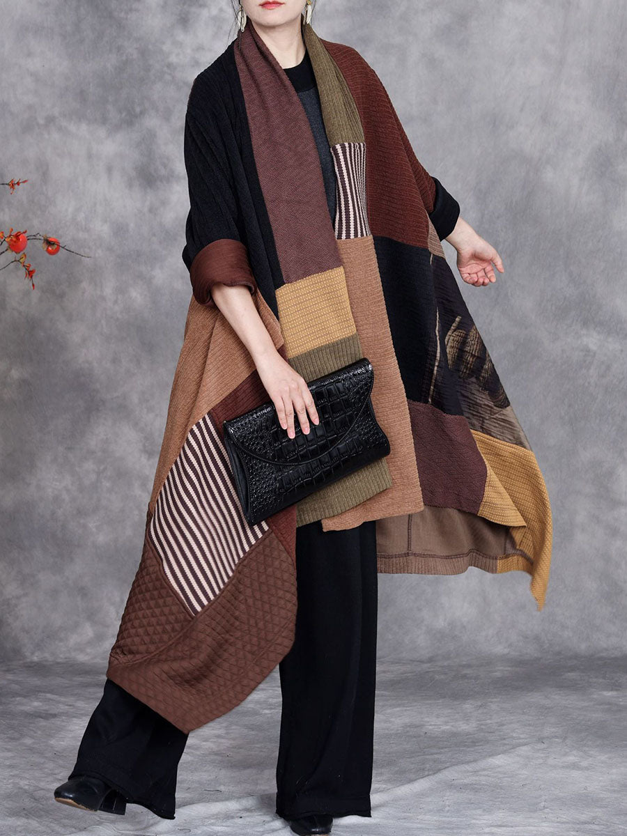 Women Autumn Stylish Irregular Spliced Losse Dress AI1045 BUYKUD