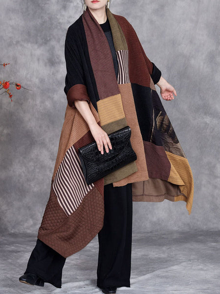 Women Autumn Stylish Irregular Spliced Losse Dress AI1045 BUYKUD