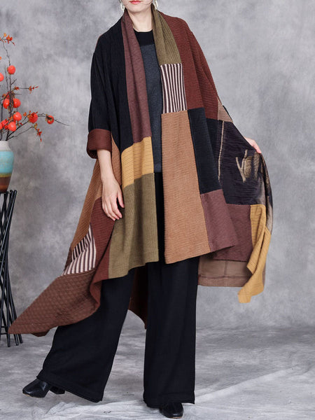 Women Autumn Stylish Irregular Spliced Losse Dress AI1045 BUYKUD